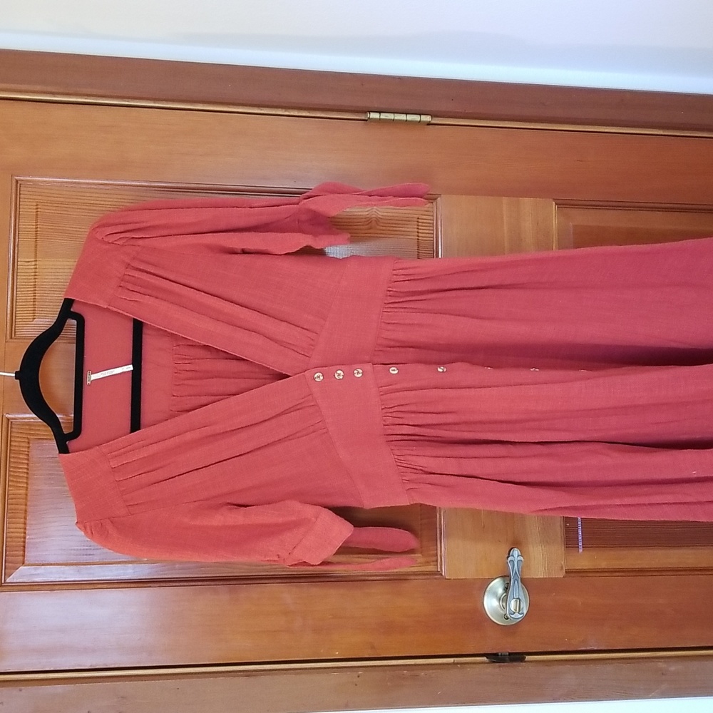 Free People Love of My Life midi Dress size Small color Rust